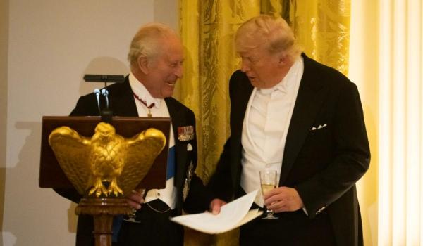 Regele Charles, către Donald Trump: "Îndrăznesc să spun că fără noi ați vorbi franceza?"