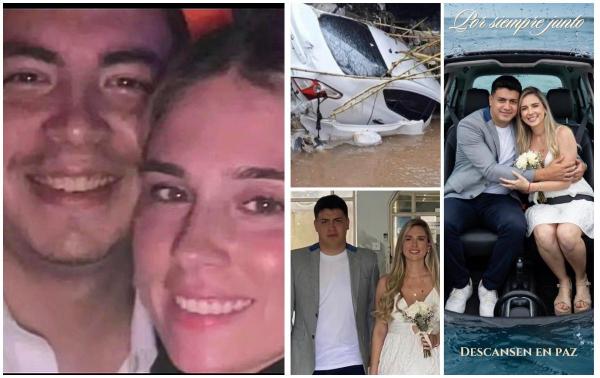 Au murit împreună, ţinându-se în braţe, după ce maşina lor a fost luată de viituri în Argentina