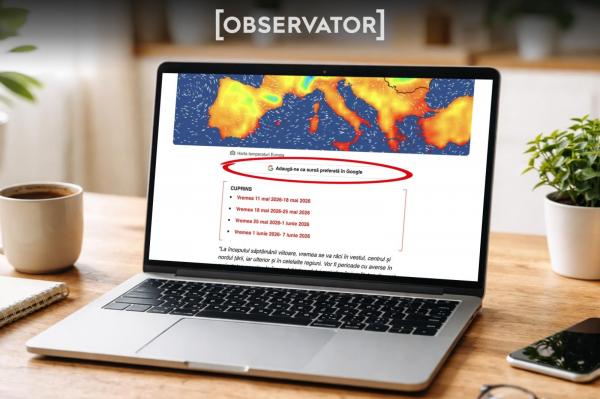Alege observatornews.ro ca sursa ta preferată de știri pe Google si Discover!