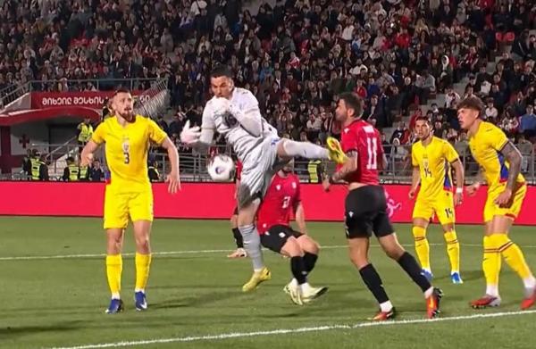 Georgia - România 1-0. Georgienii deschid scorul după o gafă colosală a lui Aioani