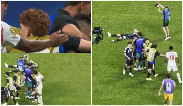 Momentul în care Bellingham îl plesneşte pe un jucător argentinian după eliminarea Angliei de la Cupa Mondială
