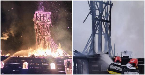 Biserică monument istoric din Maramureș, veche de peste 300 de ani, distrusă de un incendiu
