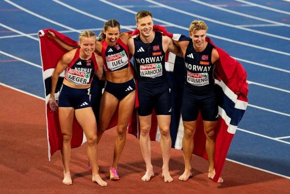 Norvegienii au câştigat aurul european la ştafeta mixtă 4x400 metri