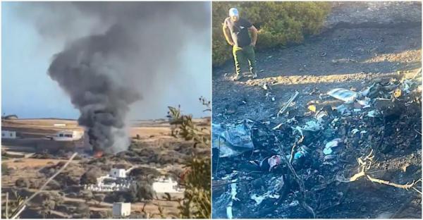 Momentul în care un elicopter se prăbuşeşte imediat după decolare pe o insulă din Grecia. 3 persoane au murit