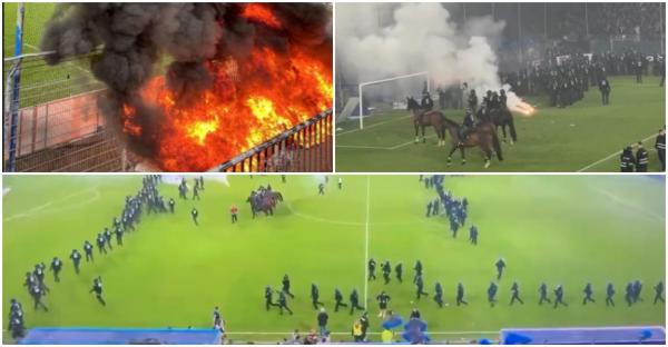 Stadion transformat în câmp de luptă la un meci din Cupa Germaniei. 50 de suporteri și 35 de polițiști, răniți