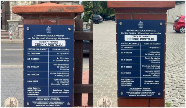Locul unde parcarea se plătește în rugăciuni. Pentru o oră, șoferii trebuie să spună "Tatăl Nostru"