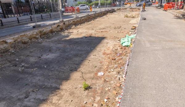 Posibile vestigii istorice, descoperite pe un şantier de tramvai din Capitală. Lucrările au fost oprite