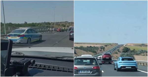Trafic restricţionat pe A2, la Cernavodă, după un accident cu 6 maşini