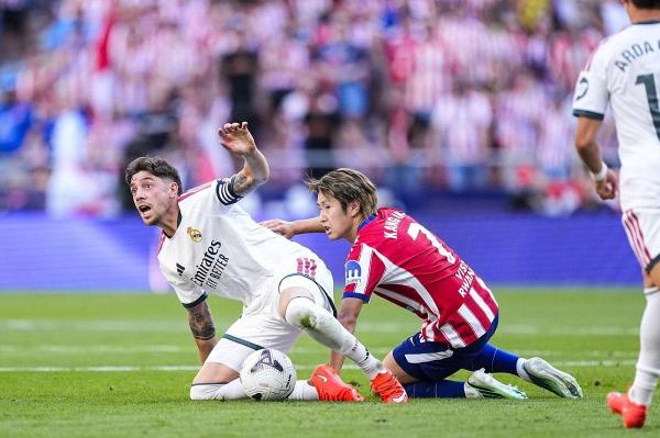 Duelul dintre Federico Valverde şi Lee Kang In a încins derby-ul Atletico Madrid - Real Madrid