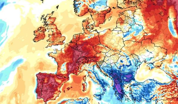 Caniculă neobișnuită în vestul şi centrul Europei, cu temperaturi de 40°C. În România se răcește şi vin ploile