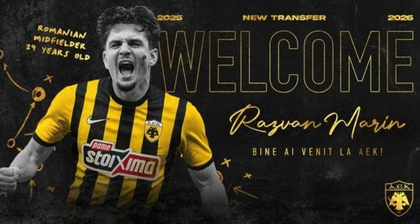 Liga Campionilor: Răzvan Marin, gol fabulos pentru AEK Atena! Victorie cu 1-0 contra lui LASK Linz