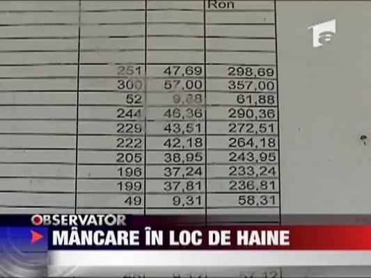 Mancare in loc de haine