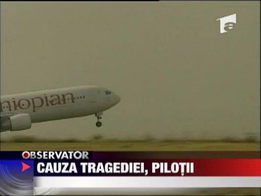Pilotii, vinovati de prabusirea avionului in Liban