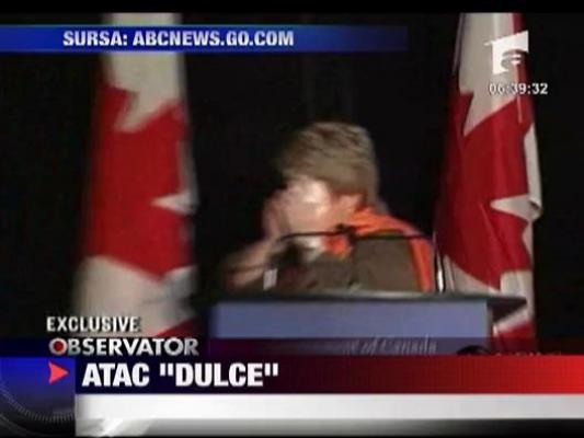 Ministru atacat cu... placinta