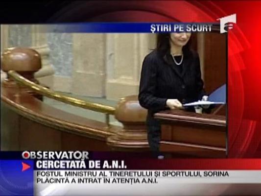 Sorina Placinta, cercetata pentru fals