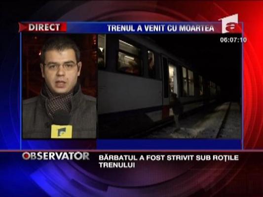 Strivit sub rotile trenului