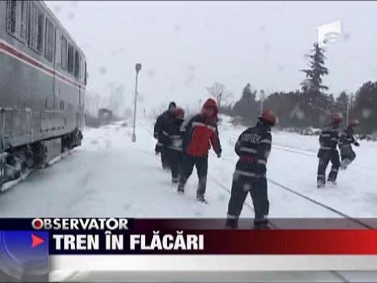 Tren in flacari la Targoviste