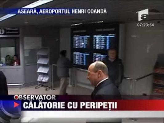 Basescu, tinut la sol