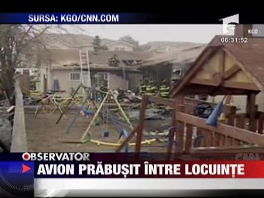 Avion prabusit intre locuinte