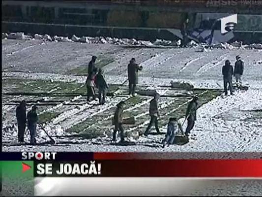 Suporterii au dat zapada in Giulesti!