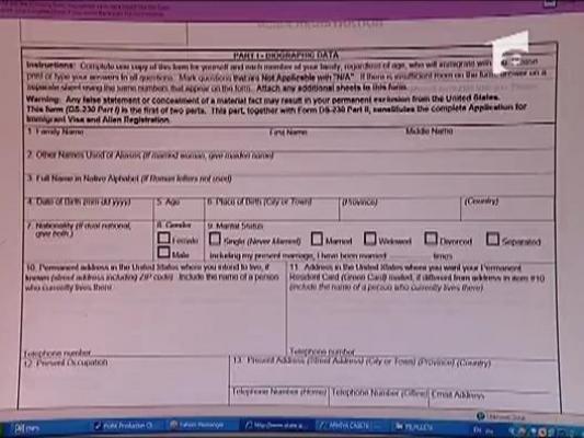 Formular electronic pentru viza in Statele Unite