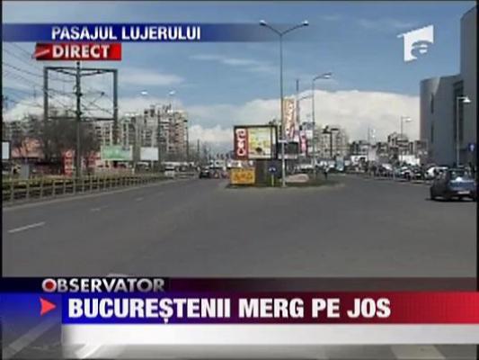 Bucurestenii merg pe jos