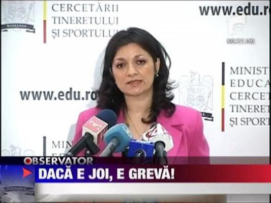 Daca e joi, e greva profesorilor!