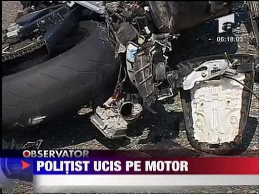 Politist, motociclist, victima! Ucis pe motor!