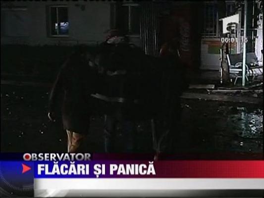 Flacari si panica la Focsani