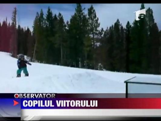 Campion la snowboard, la 4 ani