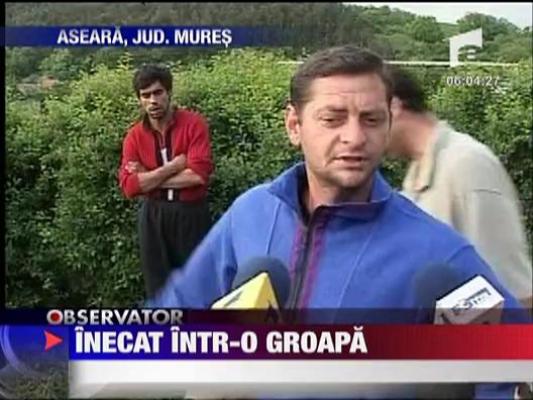 Inecat intr-o groapa