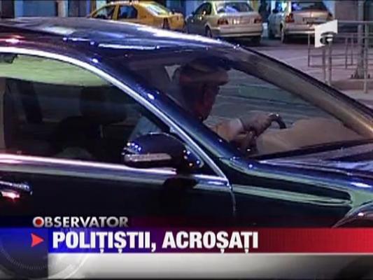 Masina de politie implicata intr-un accident in Bucuresti