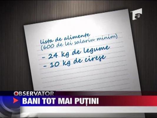 Bani tot mai putini