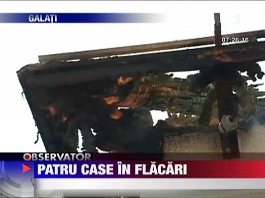 Patru case au fost mistuite de flacari