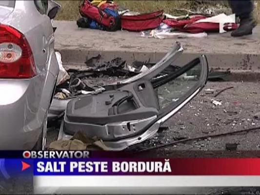 Salt peste bordura! Accident pe DN1!
