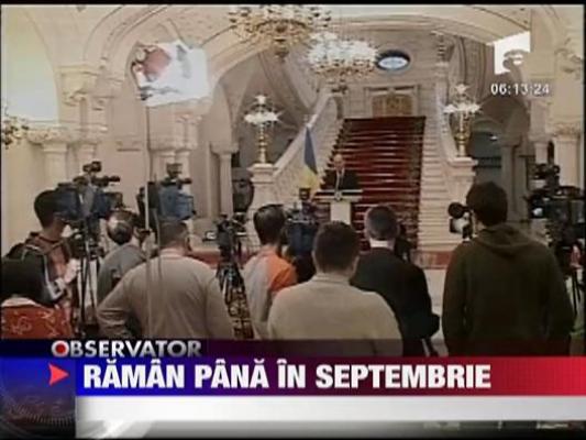 Boc ramane pana in septembrie