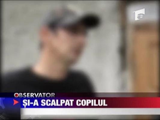 Batut cu biciul si scalpat cu un patent de tatal sau