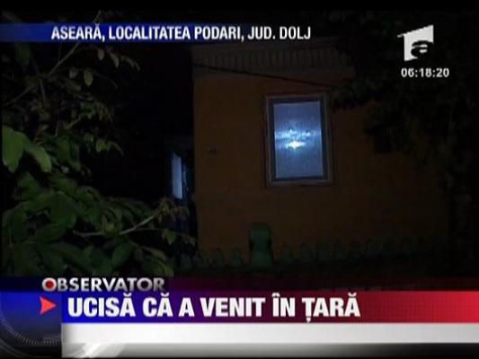 Ucisa ca a venit in tara