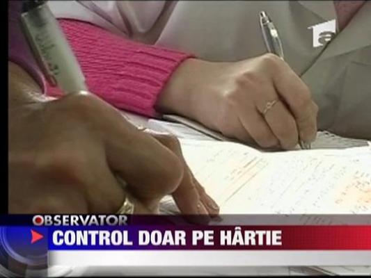 Controale doar pe hartie