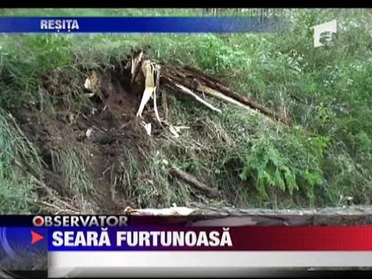 Seara furtunoasa peste Romania