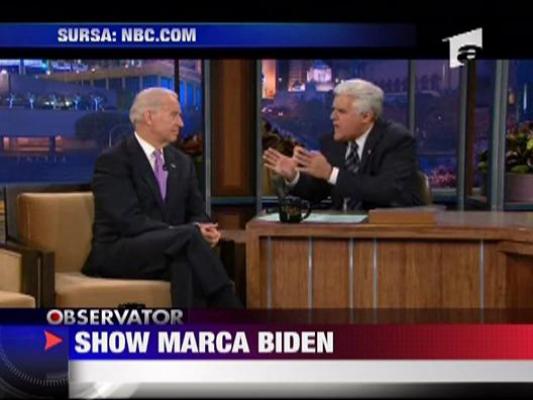 Joe Biden a facut spectacol in emisiunea lui Jay Leno