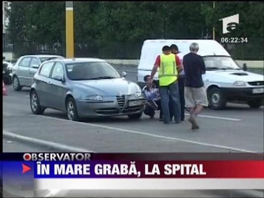 In mare graba, la spital