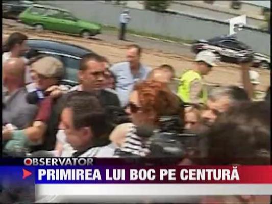 Emil Boc, huiduit pe un santier de pe centura Capitalei