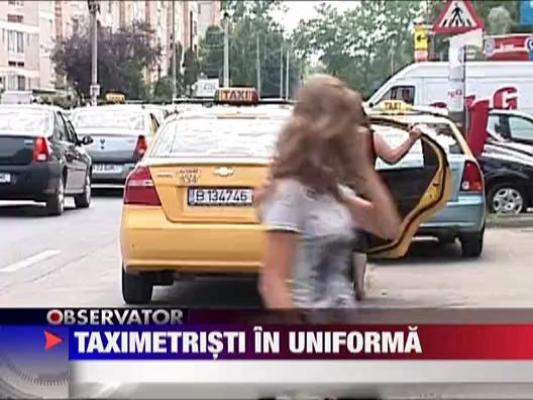 Taximetristi in uniforma la Pitesti