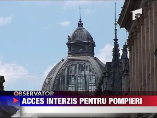 Acces interzis pentru pompieri in centrul istoric