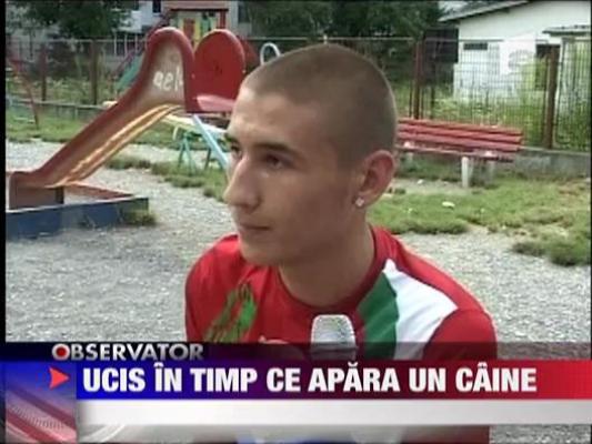 Ucis in timp ce apara un caine