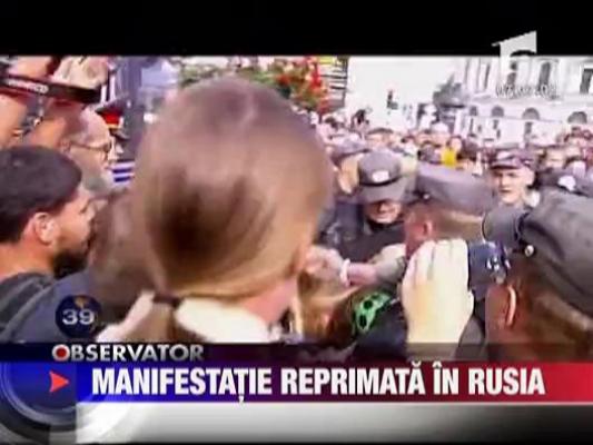 Manifestatie reprimata in Rusia