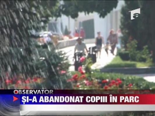 Si-a abandonat copiii in parc