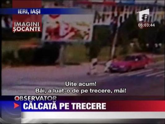 IMAGINI SOCANTE! Tanara lovita pe trecerea de pietoni