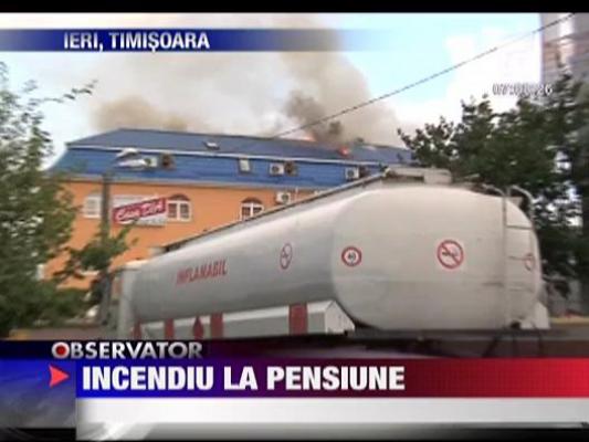 Incendiu la pensiune